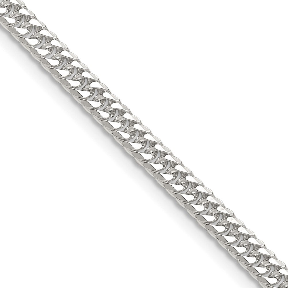 Sterling Silver Polished 3.9mm Double Diamond-cut Curb Chain - 5