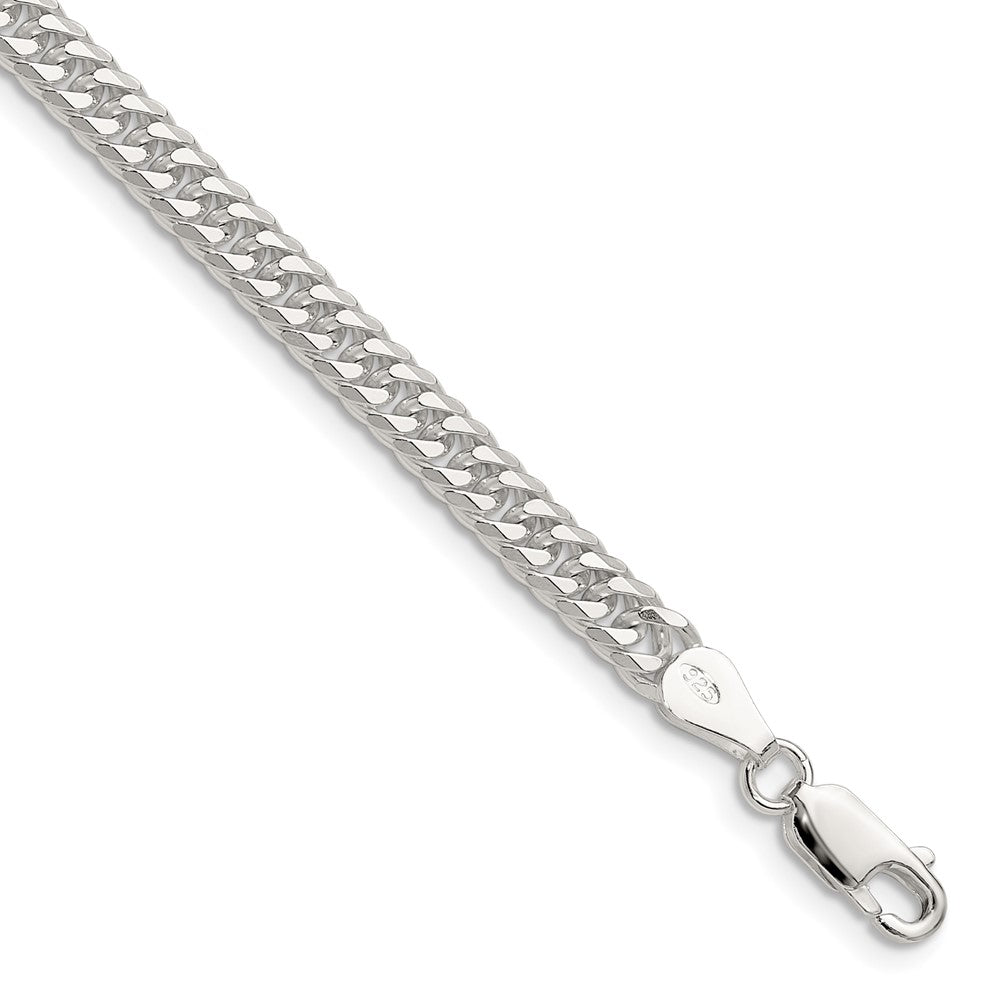 Sterling Silver Polished 4.8mm Double Diamond-cut Curb Chain - 3