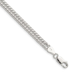 Sterling Silver Polished 4.8mm Double Diamond-cut Curb Chain - 3