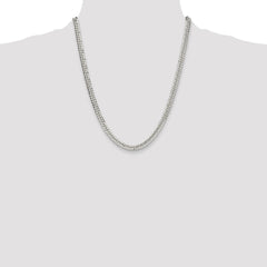 Sterling Silver Polished 5.7mm Double Diamond-cut Curb Chain - 2