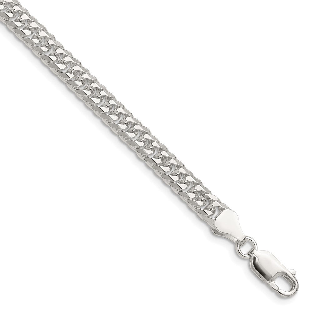 Sterling Silver Polished 5.7mm Double Diamond-cut Curb Chain - 3