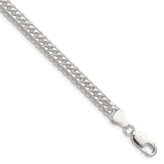 Sterling Silver Polished 5.7mm Double Diamond-cut Curb Chain - 3