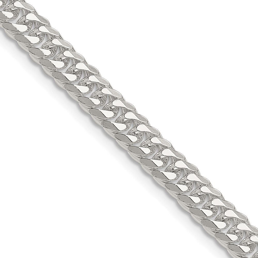 Sterling Silver Polished 5.7mm Double Diamond-cut Curb Chain - 2