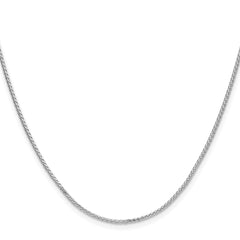 Sterling Silver Rhodium-plated 1.3mm 8 Sided D/C Double Spiga Chain - 7