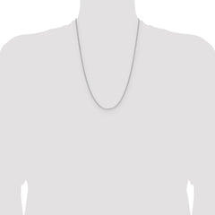 Sterling Silver Rhodium-plated 1.3mm 8 Sided D/C Double Spiga Chain - 3