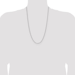 Sterling Silver Rhodium-plated 1.3mm 8 Sided D/C Double Spiga Chain - 4
