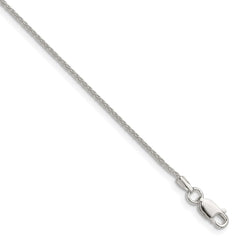 Sterling Silver 1.3mm 8 Sided D/C Double Spiga Chain - 6
