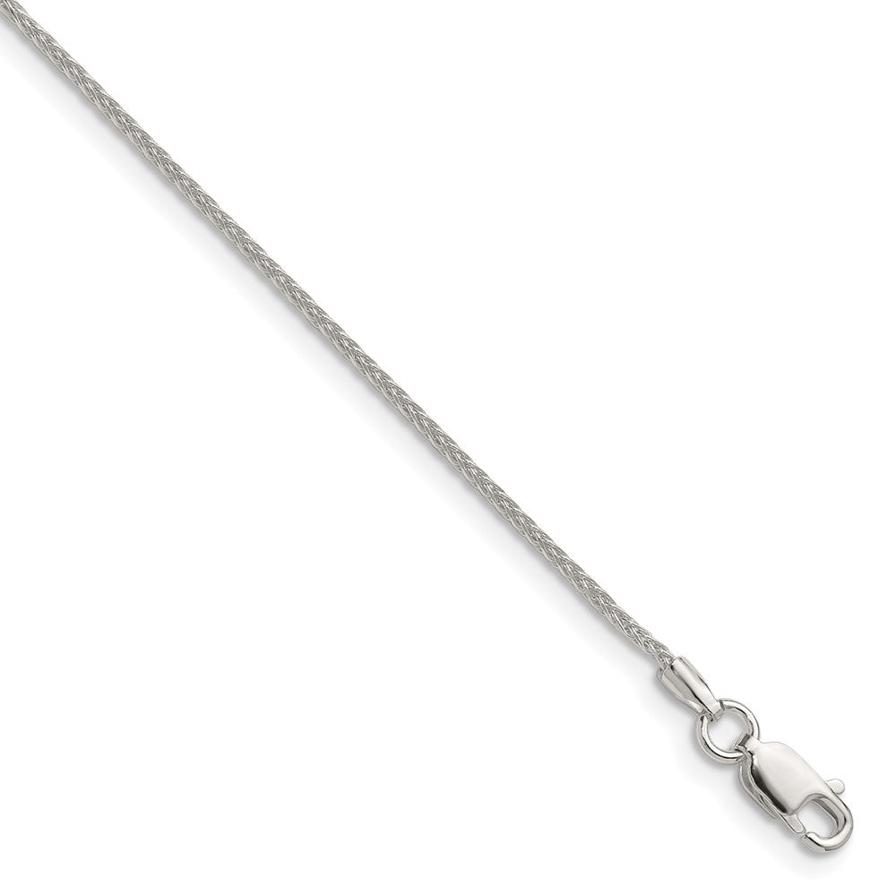 Sterling Silver 1.3mm 8 Sided D/C Double Spiga Chain - 5