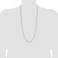 Sterling Silver Rhodium-plated 1.45mm 8 Sided D/C Double Spiga Chain - 5