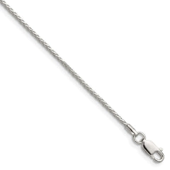 Sterling Silver 1.45mm 8 Sided D/C Double Spiga Chain - 2