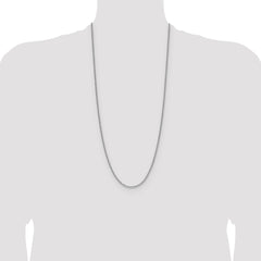 Sterling Silver Rhodium-plated 2.0mm 8 Sided D/C Double Spiga Chain - 7