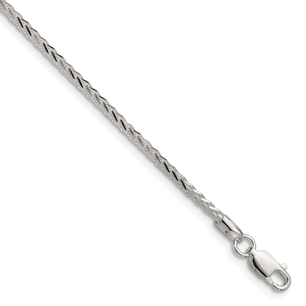 Sterling Silver 2.0mm 8 Sided D/C Double Spiga Chain - 7