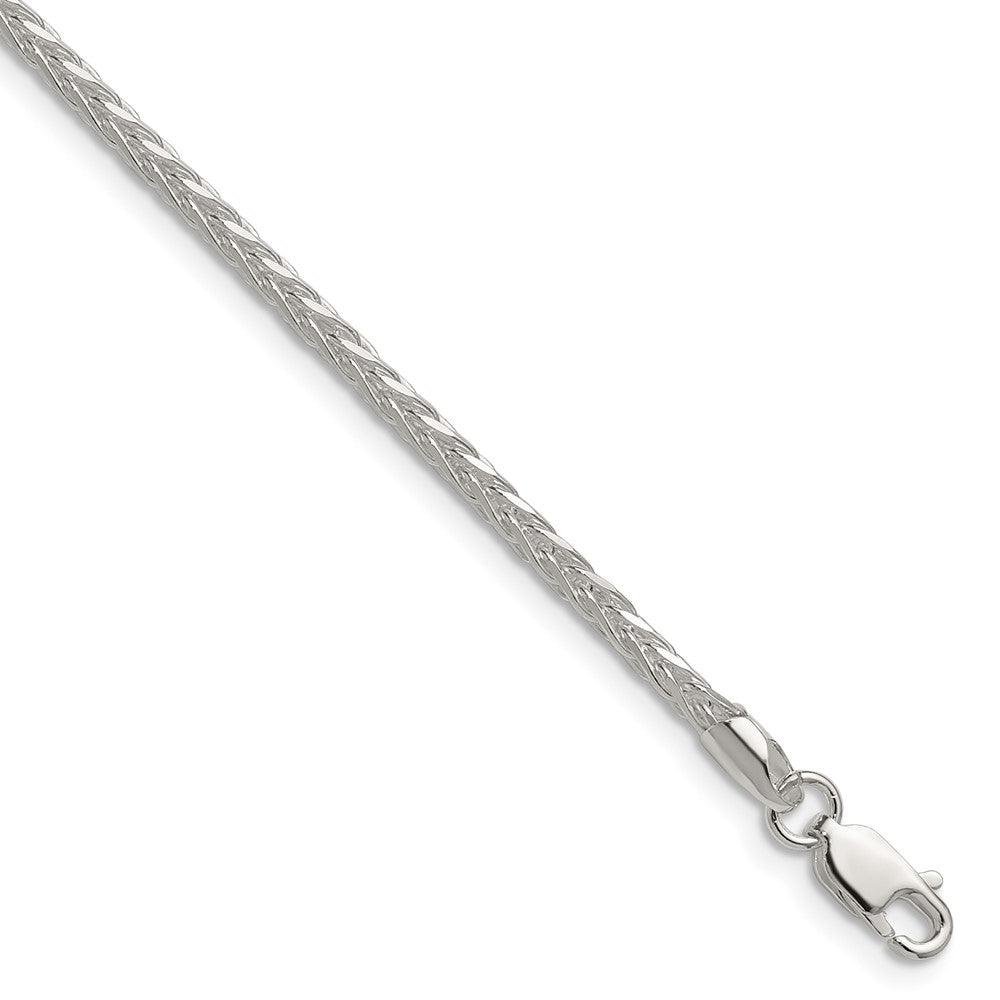 Sterling Silver 2.5mm 8 Sided D/C Double Spiga Chain - 7