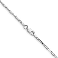 Sterling Silver Rhodium-plated 2.15mm D/C Forzantine Chain - 6