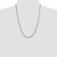 Sterling Silver Polished 4.1mm Double Oval Flat Chain - 6