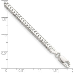 Sterling Silver Polished 4.1mm Double Oval Flat Chain - 5