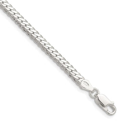 Sterling Silver Polished 4.1mm Double Oval Flat Chain - 5