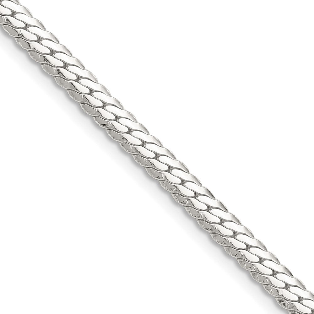 Sterling Silver Polished 4.1mm Double Oval Flat Chain - 3