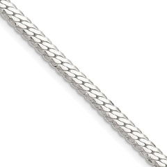 Sterling Silver Polished 4.1mm Double Oval Flat Chain - 3