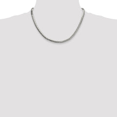 Sterling Silver Polished 5.1mm Double Oval Flat Chain - 2