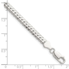 Sterling Silver Polished 5.1mm Double Oval Flat Chain - 6