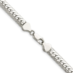 Sterling Silver Polished 6.25mm Double Oval Flat Chain - 4