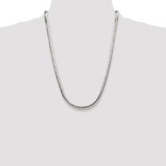 Sterling Silver Polished 6.25mm Double Oval Flat Chain - 3
