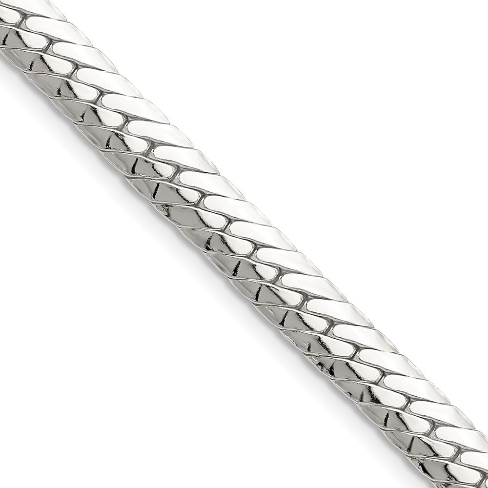 Sterling Silver Polished 6.25mm Double Oval Flat Chain - 3