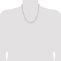 Sterling Silver 3.1mm D/C Paperclip Chain - 2