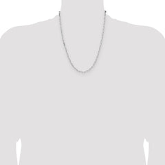 Sterling Silver 3.1mm D/C Paperclip Chain - 4