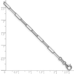 Sterling Silver Rhodium-plated 3.1mm D/C Paperclip Chain - 7