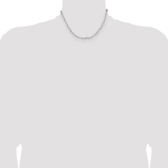 Sterling Silver 3.5mm D/C Paperclip Chain - 5