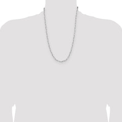 Sterling Silver 3.5mm D/C Paperclip Chain - 6
