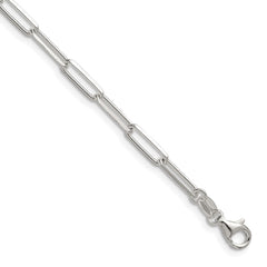 Sterling Silver 3.5mm D/C Paperclip Chain - 6