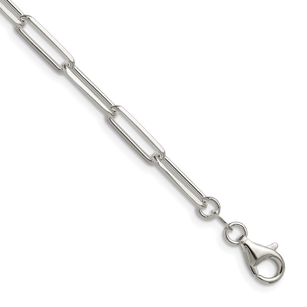 Sterling Silver 4.4mm D/C Paperclip Chain - 6