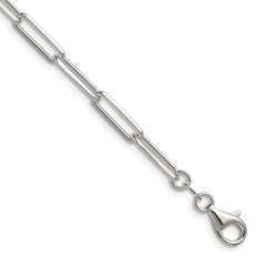 Sterling Silver 4.4mm D/C Paperclip Chain - 6