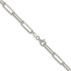 Sterling Silver 5.5mm D/C Paperclip Chain - 4