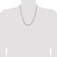 Sterling Silver 5.5mm D/C Paperclip Chain - 4