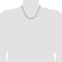 Sterling Silver Rhodium-plated 5.5mm D/C Paperclip Chain