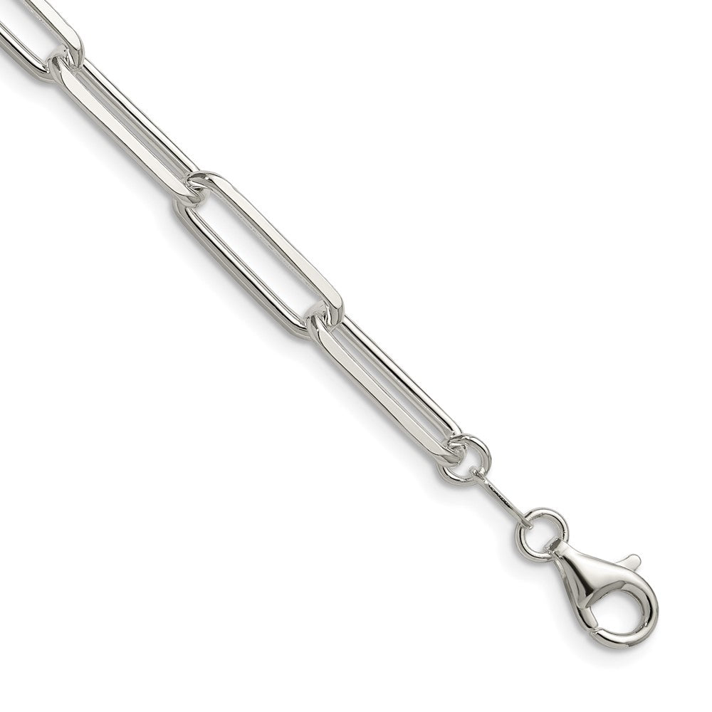 Sterling Silver 5.5mm D/C Paperclip Chain - 4