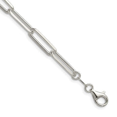 Sterling Silver 5.5mm D/C Paperclip Chain - 4
