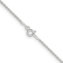 Sterling Silver 1.3mm Solid Rope Chain - 9