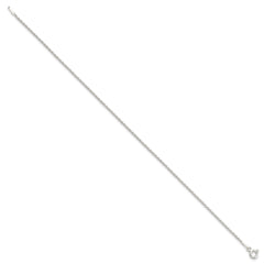 Sterling Silver 1.3mm Solid Rope Chain Anklet - 2