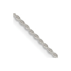 Sterling Silver 1.3mm Solid Rope Chain - 9