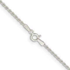 Sterling Silver 1.5mm Solid Rope Chain - 8