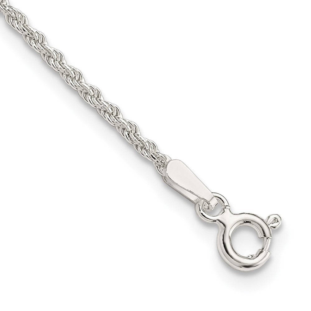 Sterling Silver 1.5mm Solid Rope Chain - 9