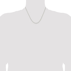Sterling Silver Rhodium-plated 1.5mm Solid Rope Chain - 3