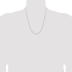 Sterling Silver Rhodium-plated 1.5mm Solid Rope Chain - 4