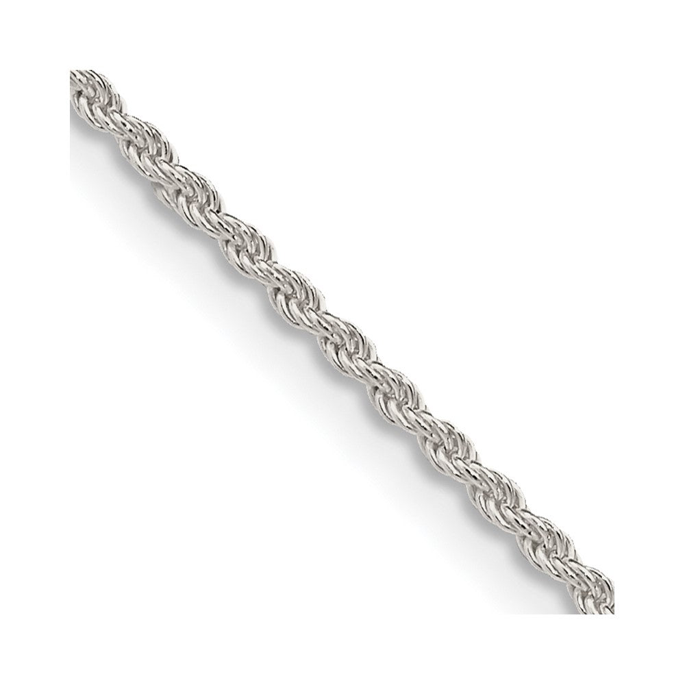 Sterling Silver 1.5mm Solid Rope Chain - 6