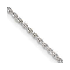 Sterling Silver 1.5mm Solid Rope Chain - 8